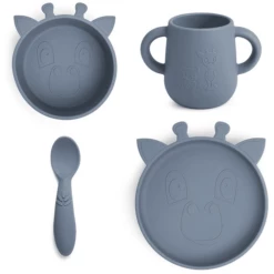 Nuuroo Set Di Stoviglie Lykke Giraffe 4 Pezzi, Mare Di Bering