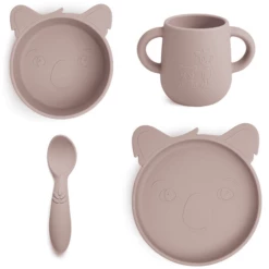Nuuroo Set Di Stoviglie Lykke Koala 4 Pezzi, Woodrose