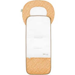 Odenwälder Copriseduta Per Passeggino Babycool White Leaves Senape