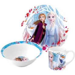 P:os Set Piatti Colazione Frozen In Ceramica, 3 Pezzi -Negozio online Pink Or Blue p os set piatti colazione frozen in ceramica 3 pezzi a330508 2
