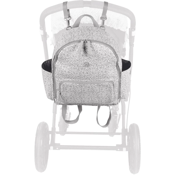 Pasito A Pasito Zaino Fasciatoio Porta Pannolini - Grigio Con Fiori 5 Pasito A Pasito Zaino Fasciatoio Porta Pannolini - Grigio Con Fiori - immagine 3