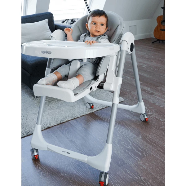 Peg Perego Seggiolone Prima Pappa Follow Me - Arancione 4 Peg Perego Seggiolone Prima Pappa Follow Me - Arancione - immagine 2