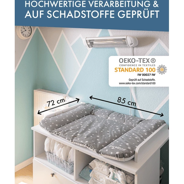 Pic Bear Tappetino Fasciatoio 72x85cm Stelle Celadon 7 Pic Bear Tappetino Fasciatoio 72x85cm Stelle Celadon - immagine 5