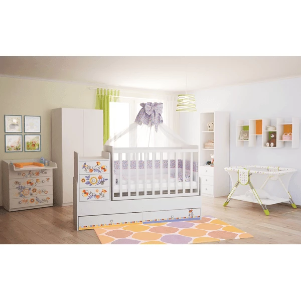 Polini Kids Fasciatoio Simple 1580 Bianco Floreale 5 Polini Kids Fasciatoio Simple 1580 Bianco Floreale - immagine 3