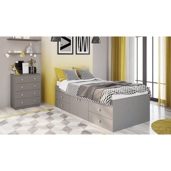 Polini Kids Lettino Singolo Simple 3100 Grigio 6 Polini Kids Lettino Singolo Simple 3100 Grigio - immagine 4
