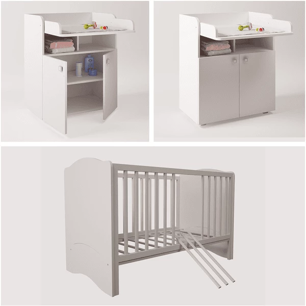 Polini Kids Set Lettino + Fasciatoio Simple Bianco 2 Pezzi 4 Polini Kids Set Lettino + Fasciatoio Simple Bianco 2 Pezzi - immagine 2