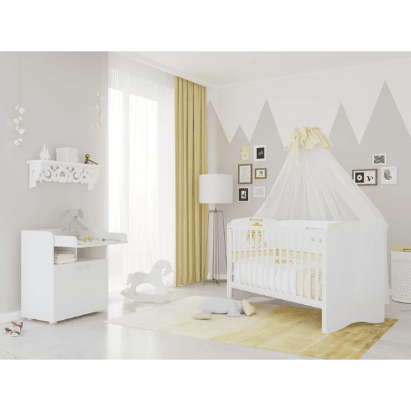 Polini Kids Set Lettino + Fasciatoio Simple Bianco 2 Pezzi 3 Polini Kids Set Lettino + Fasciatoio Simple Bianco 2 Pezzi