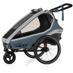 Qeridoo® Rimorchio Per Biciclette Kidgoo1 Navy Blue