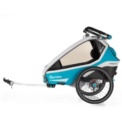 Qeridoo ® Rimorchio Per Biciclette Kidgoo1 Sport Petrol