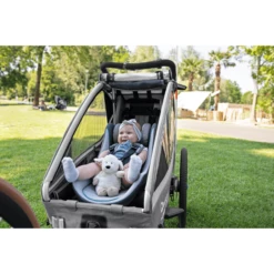 Qeridoo® Seggiolino Per Bambini Per Rimorchio Biciclette, Grigio Chiaro 11 Qeridoo® Seggiolino Per Bambini Per Rimorchio Biciclette, Grigio Chiaro -Negozio online Pink Or Blue qeridoo seggiolino per bambini per rimorchio biciclette grigio chiaro a304860 4