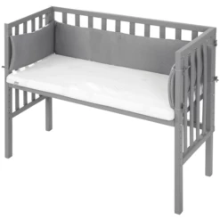 Roba 2in1 Lettino Co-sleeping Regolabile In Altezza, Safe Asleep, Grigio Scuro -Negozio online Pink Or Blue roba 2in1 lettino co sleeping regolabile in altezza safe asleep grigio scuro a308688 1