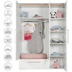 Roba Armadio Nele 3 Porte Bianco -Negozio online Pink Or Blue roba armadio nele 3 porte bianco a308628 2