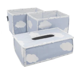Roba Care Organizer Set Da 3, Nuvolette, Blu -Negozio online Pink Or Blue roba care organizer set da 3 nuvolette blu a245941 1
