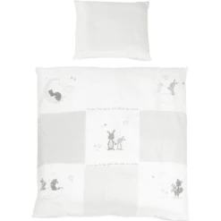 Roba Culla Con Set Biancheria Fox & Bunny, Bianco 7 Roba Culla Con Set Biancheria Fox & Bunny, Bianco -Negozio online Pink Or Blue roba culla con set biancheria fox bunny bianco a173110 1