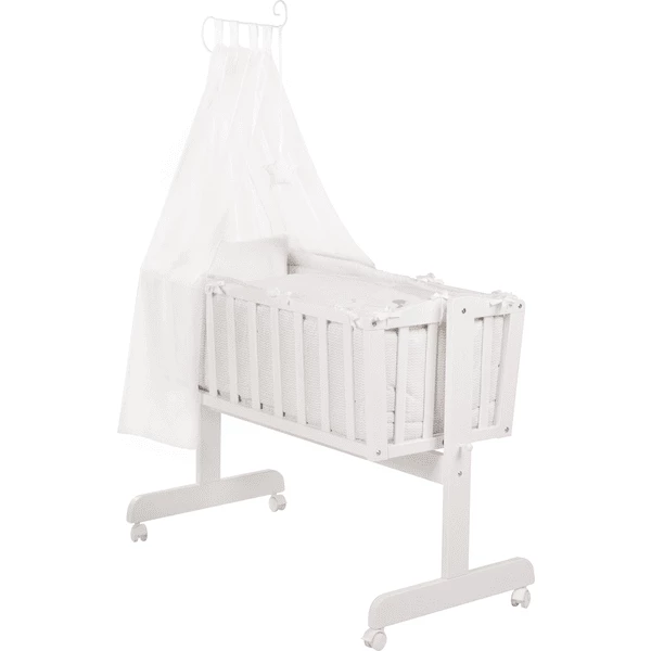 Roba Culla Con Set Biancheria Fox & Bunny, Bianco 5 Roba Culla Con Set Biancheria Fox & Bunny, Bianco - immagine 3