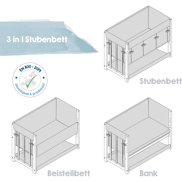 Roba Culla Little Stars 3 In 1, Bianco 4 Roba Culla Little Stars 3 In 1, Bianco - immagine 2