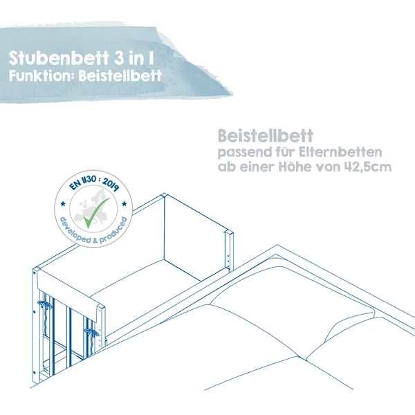 Roba Culla Little Stars 3 In 1, Bianco 5 Roba Culla Little Stars 3 In 1, Bianco - immagine 3