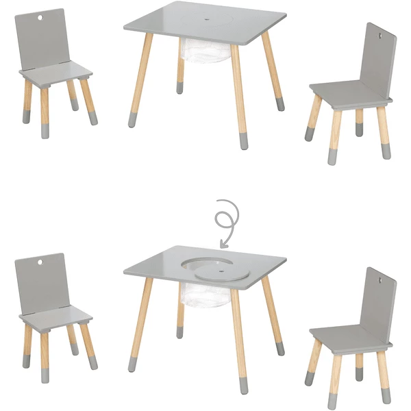 Roba Gruppo Di Sedute Con Rete Portaoggetti Grigio 6 Roba Gruppo Di Sedute Con Rete Portaoggetti Grigio - immagine 4