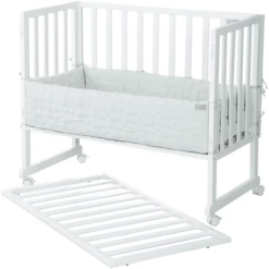 Roba Lettino Co-sleeping 3in1 Con Barriera Frosty Green Stars -Negozio online Pink Or Blue roba lettino co sleeping 3in1 con barriera frosty green stars a315565 2