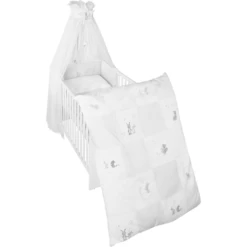 Roba Lettino Con Set Biancheria Bianco Fox & Bunny -Negozio online Pink Or Blue roba lettino con set biancheria bianco fox bunny a173618 2