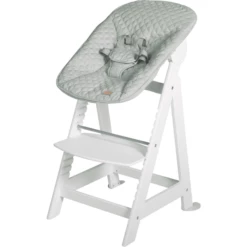 Roba Seggiolone Evolutivo 2 In 1 Born Up Bianco, Incl. Sdraietta Style Frosty Green