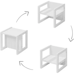 Roba Set 3in1 Tavolo E Sedia - Bianco 9 Roba Set 3in1 Tavolo E Sedia - Bianco -Negozio online Pink Or Blue roba set 3in1 tavolo e sedia bianco a382316 2