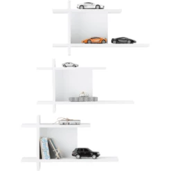 Roba Set Di 3 Mensole Da Parete Nordic Bianco -Negozio online Pink Or Blue roba set di 3 mensole da parete nordic bianco a317216 3