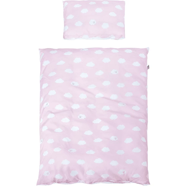 Roba Set Lettino 2 Pezzi, Nuvolette Rosa 100 X 135 Cm 3 Roba Set Lettino 2 Pezzi, Nuvolette Rosa 100 X 135 Cm