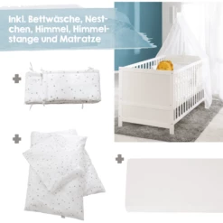 Roba Set Letto Per Bambini Starry Magic, Bianco 70 X 140 Cm -Negozio online Pink Or Blue roba set letto per bambini starry magic bianco 70 x 140 cm a307785 4