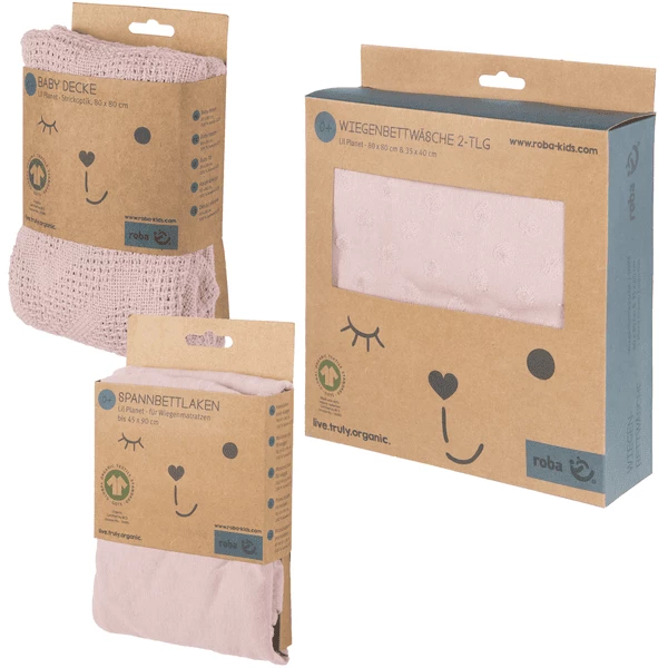 Roba Set Regalo BIO Jersey Sleeping Small Lil Planet Rosa 3 Roba Set Regalo BIO Jersey Sleeping Small Lil Planet Rosa
