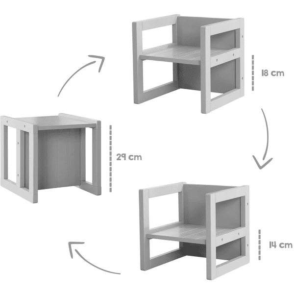 Roba Sgabello, Grigio 4 Roba Sgabello, Grigio - immagine 2