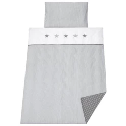 SCHARDT Copripiumino 2 Pezzi Stars Grey -Negozio online Pink Or Blue schardt copripiumino 2 pezzi stars grey a104571 2