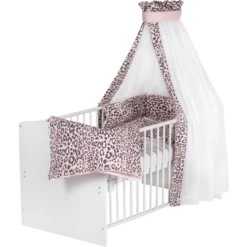 Schardt Lettino - Set Completo Classic White Leo Pink 70 X 140 Cm -Negozio online Pink Or Blue schardt lettino set completo classic white leo pink 70 x 140 cm a296075 4