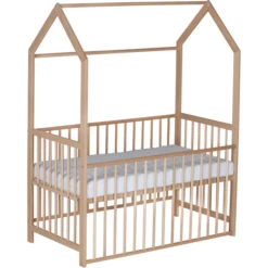 Schardt Letto Casetta Micky, Laccato Naturale 60x120cm -Negozio online Pink Or Blue schardt letto casetta micky laccato naturale 60x120cm a389443 1