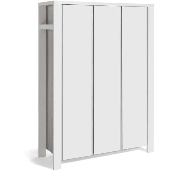 SCHARDT Set Cameretta Neonato Milano Con Lettino, Fasciatoio E Armadio A 3 Ante, Bianco 7 SCHARDT Set Cameretta Neonato Milano Con Lettino, Fasciatoio E Armadio A 3 Ante, Bianco - immagine 5