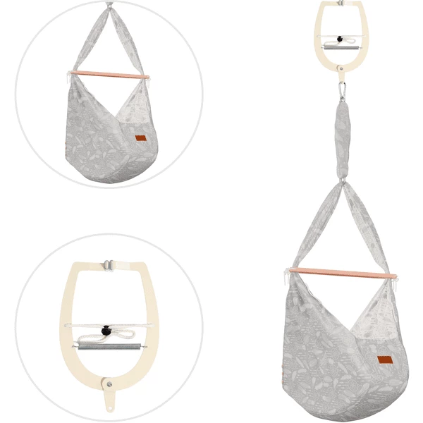 SCHMUSEWOLKE Amaca Per Neonati Dreamcatcher WarmGrey Con Morsetto Per Porta Beige 4 SCHMUSEWOLKE Amaca Per Neonati Dreamcatcher WarmGrey Con Morsetto Per Porta Beige - immagine 2
