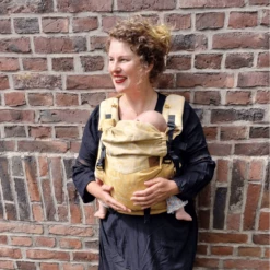 SCHMUSEWOLKE Marsupio Comfort Maxi Botanical Golden Lino -Negozio online Pink Or Blue schmusewolke marsupio comfort maxi botanical golden lino a375430 1