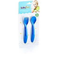 Set Cucchiaio E Forchetta 2 Pezzi BPA Free Blu -Negozio online Pink Or Blue set cucchiaio e forchetta 2 pezzi bpa free blu a284048 2