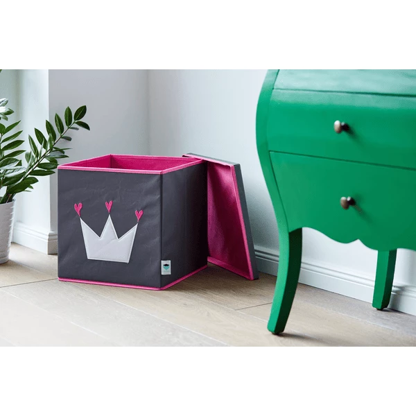 STORE !t Scatola Per Il Riordino Della Corona, Grigia Con Corona Bianca 4 STORE !t Scatola Per Il Riordino Della Corona, Grigia Con Corona Bianca - immagine 2