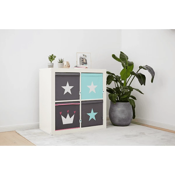 STORE !t Scatola Per Il Riordino Della Corona, Grigia Con Corona Bianca 5 STORE !t Scatola Per Il Riordino Della Corona, Grigia Con Corona Bianca - immagine 3