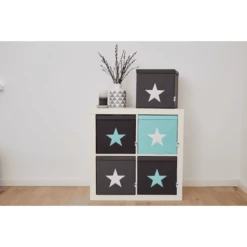 STORE !t Scatola Per Il Riordino Delle Stelle, Grigio Con Stella Verde Menta -Negozio online Pink Or Blue store t scatola per il riordino delle stelle grigio con stella verde menta a368451 2