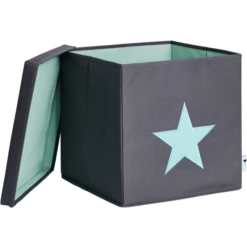 STORE !t Scatola Per Il Riordino Delle Stelle, Grigio Con Stella Verde Menta -Negozio online Pink Or Blue store t scatola per il riordino delle stelle grigio con stella verde menta a368451 3