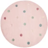 Tappeto Per Bambini LIVONE COLOR MOON Rosa/multi 130 Cm Rotondo