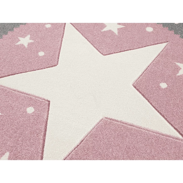Tappeto Per Bambini LIVONE Kids Love Rugs Argento FANCY Grigio/rosa 100cm Rotond 4 Tappeto Per Bambini LIVONE Kids Love Rugs Argento FANCY Grigio/rosa 100cm Rotond - immagine 2