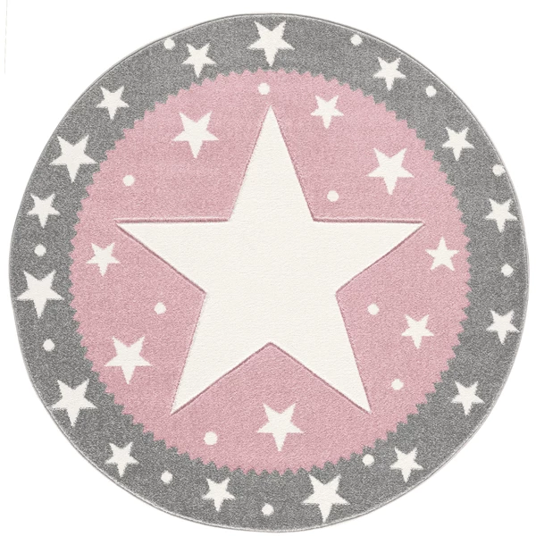 Tappeto Per Bambini LIVONE Kids Love Rugs Argento FANCY Grigio/rosa 100cm Rotond 7 Tappeto Per Bambini LIVONE Kids Love Rugs Argento FANCY Grigio/rosa 100cm Rotond - immagine 5