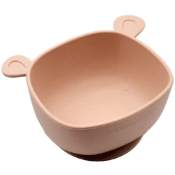 The Cotton Cloud Ciotola Con Base Ad Aspirazione In Silicone Lili The Bear, Blush Rosa