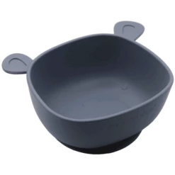 The Cotton Cloud Ciotola Con Base Ad Aspirazione In Silicone Lili The Bear, Indigo Blu