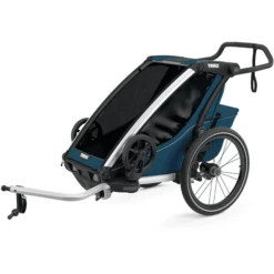 THULE Rimorchio Per Bici Chariot Cross 1 Majolica Blue, Inclusa Amaca Infant Sling -Negozio online Pink Or Blue thule rimorchio per bici chariot cross 1 majolica blue inclusa amaca infant sling a399645 2