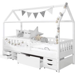 TiCAA Casa Letto Dream House Con 4 Cassetti Funzione Aden -Negozio online Pink Or Blue ticaa casa letto dream house con 4 cassetti funzione aden a332817 1