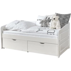 TiCAA Divano Letto Mini Micki Bianco Faggio Bianco Con 2 Cassetti Aden Compreso Materasso -Negozio online Pink Or Blue ticaa divano letto mini micki bianco faggio bianco con 2 cassetti aden compreso materasso a303095 3